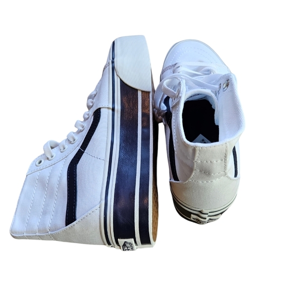 Vans Sk8-Hi Tapered Stackform Navy Stripe Sneakers NEW - Picture 4 of 7